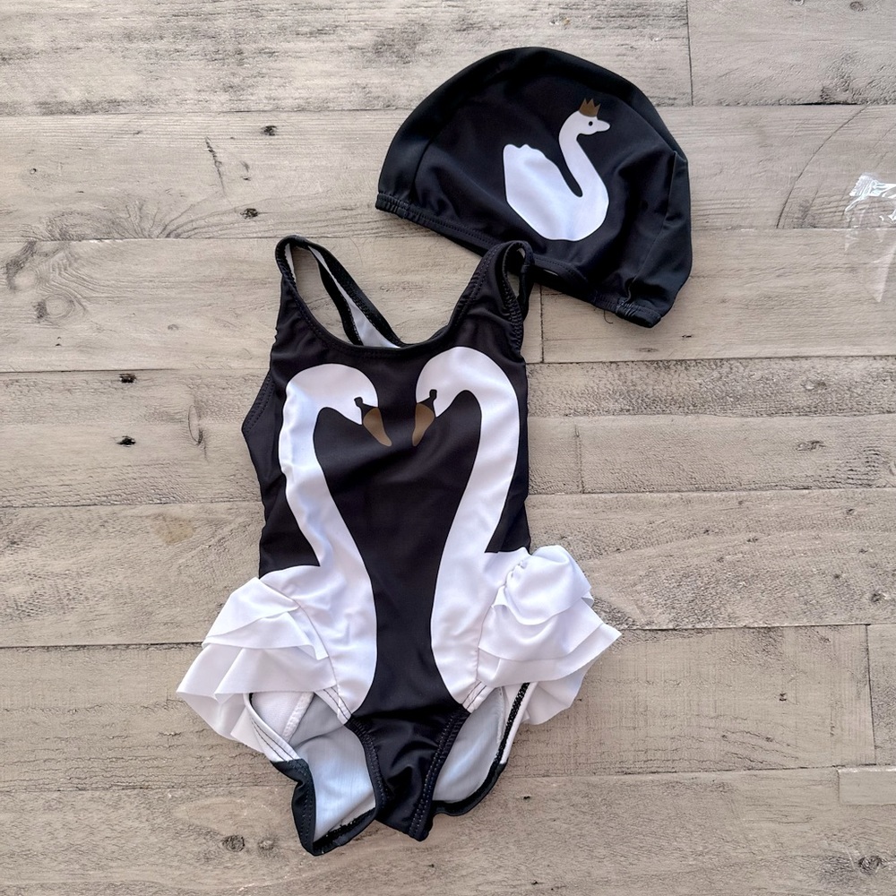 Kids/ Baby Swimsuit And Cap